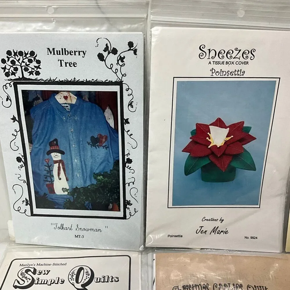 Set of 6 quilt sewing patterns